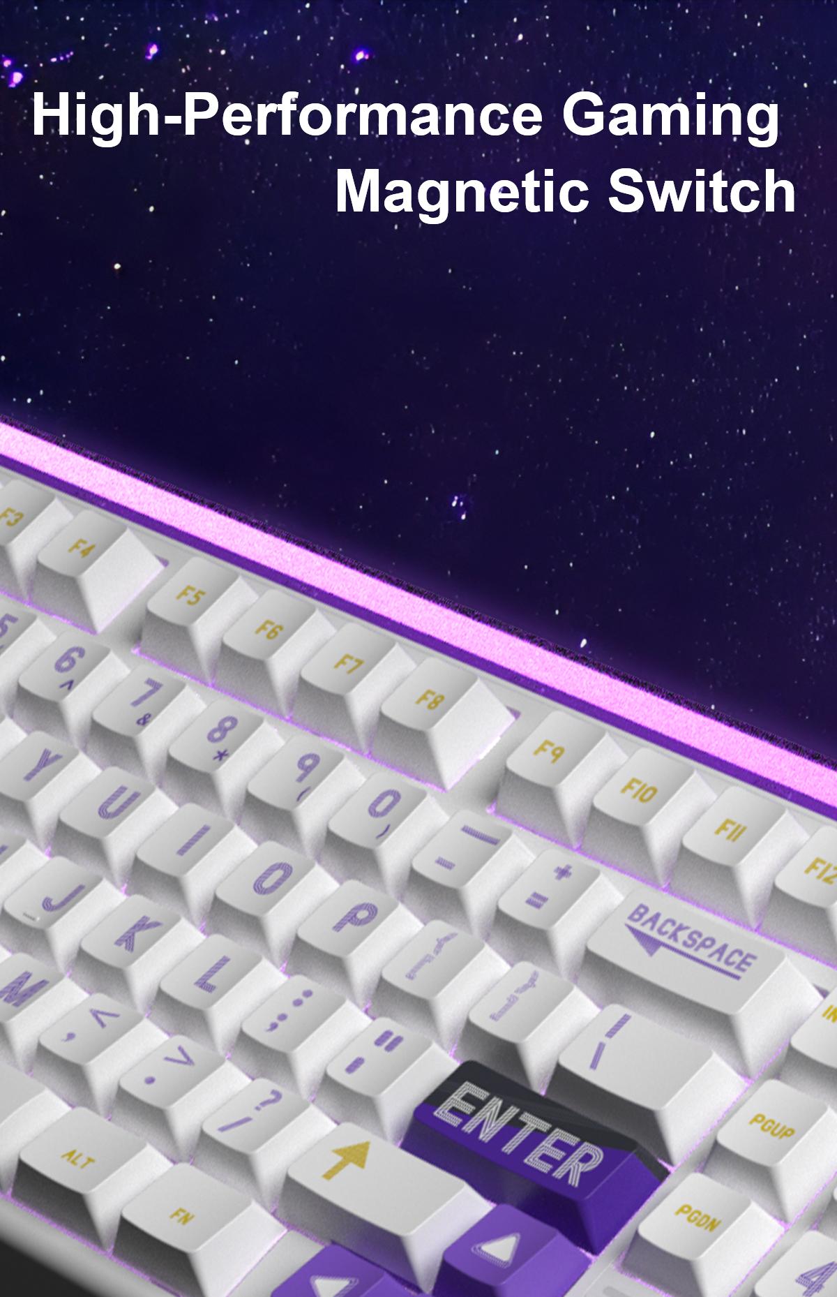 [New]AULA Hero 99 Hall Effect Mechanical Gaming Keyboard – Hero 68 Performance with Full-Size 99% Layout, 8K Hz, Magnetic Switches, RGB Light Box,PBT Keycaps