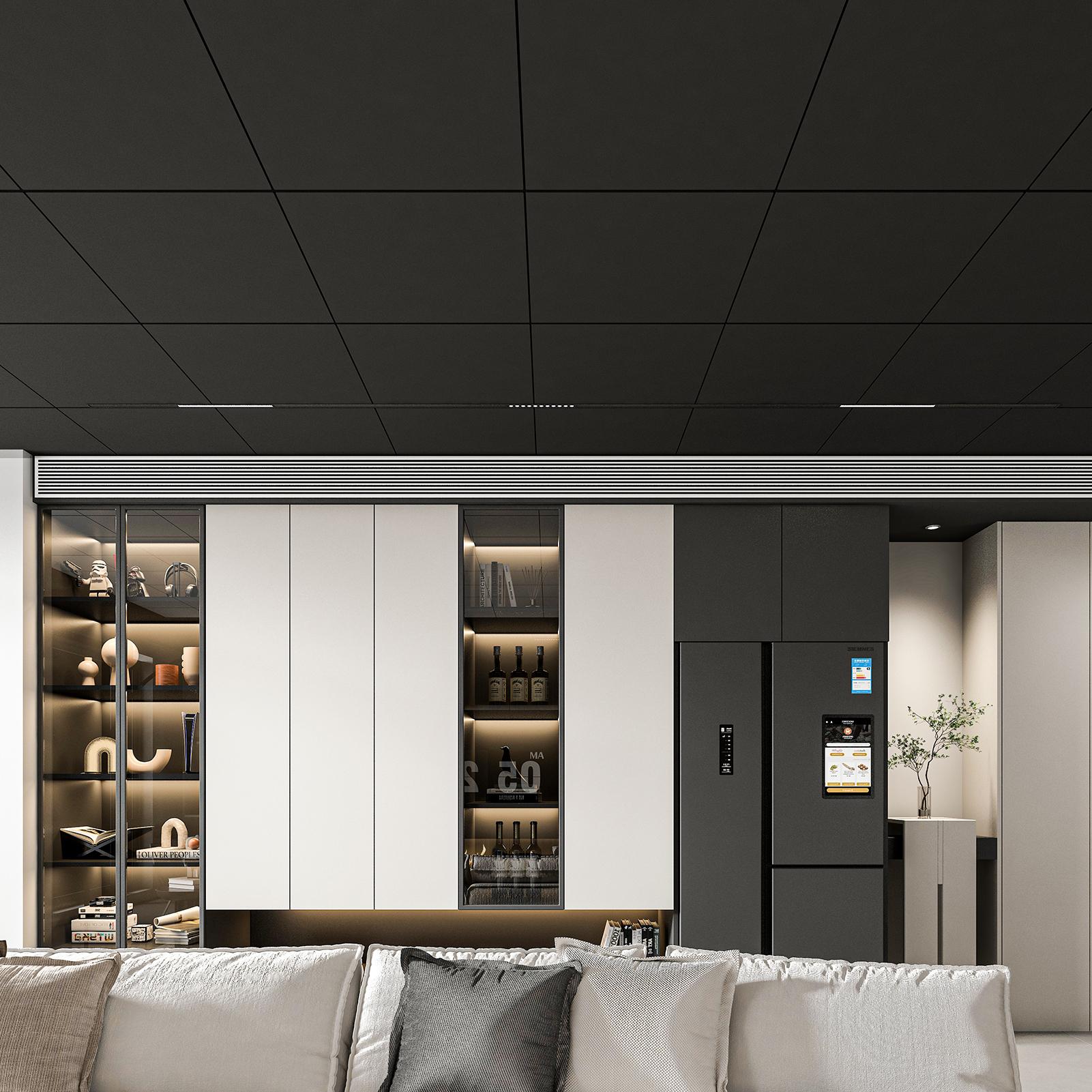 Art3d Modern Smooth Ceiling Tiles 12-Pack 2ft x 2ft for Home Interior Design,Fire-Rated, Waterproof,No Sag,Covers 48 Sq.Ft