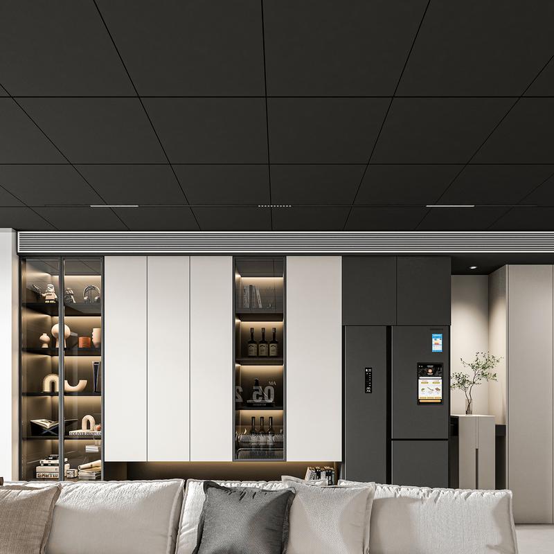 Art3d Modern Smooth Ceiling Tiles 12-Pack 2ft x 2ft for Home Interior Design,Fire-Rated, Waterproof,No Sag,Covers 48 Sq.Ft