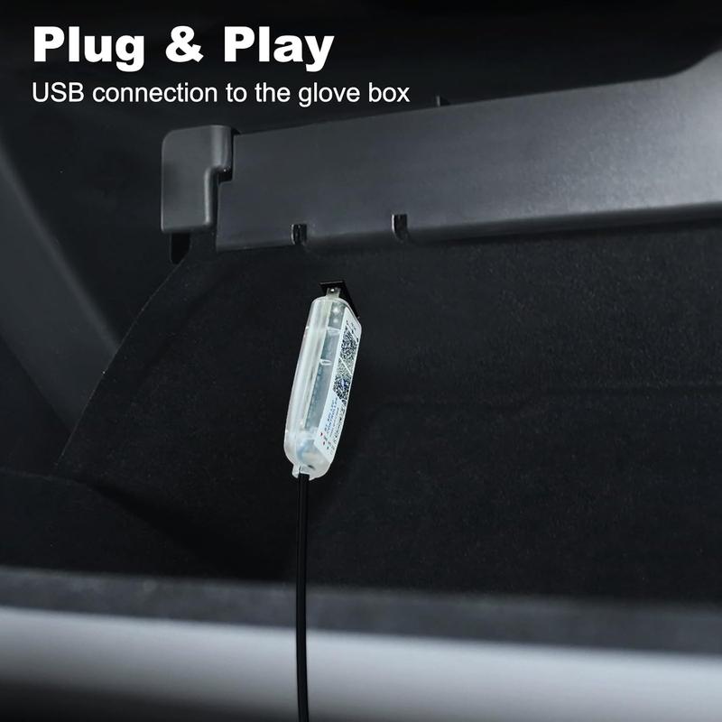 Acrylic Interior Car LED Strip Light with Motion Sensor Switch, 55.1 inches Neon LED Strip Light, RGB Colors Ambient Lighting Kits