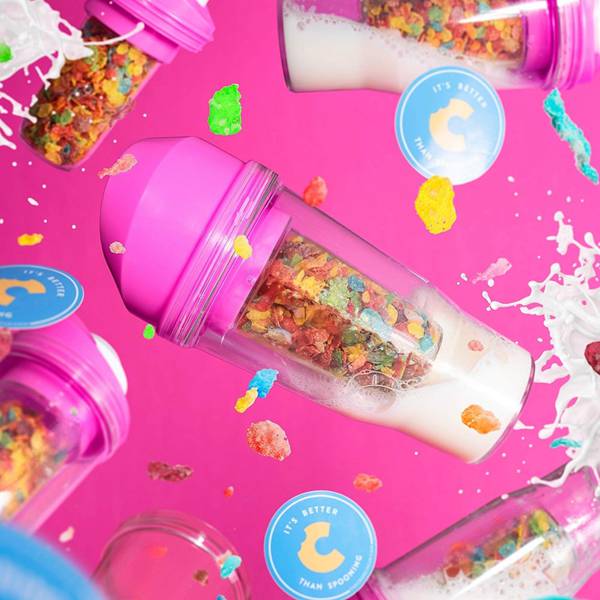 Portable Foldable Silicone Breakfast Cup with PP+PS Material Travel Bowl for Storage Ready-to-Eat Cereal Milk Cup Must-Have for Camping Office Commuting No Plate Required Breakfast Essential Drinkware