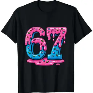 [100% Cotton] Six Seven Meme Ice Cream Drip T-Shirt