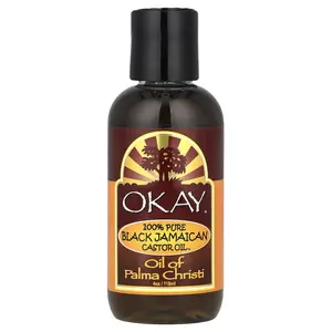 Okay Pure Naturals 100% Pure Black Jamaican Castor Oil®, 4 oz (118 ml)