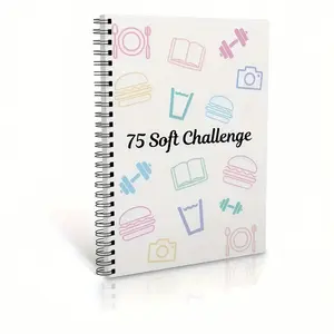 A4 75 Soft Challenge Planner & Journal – Spiral Undated Daily Productivity Notebook with Weekly & Monthly Habit & Fitness Tracker, Time Management & Wellness Goal Planning – Ideal Gift for Fitness Lovers & Active Lifestyle Enthusiasts