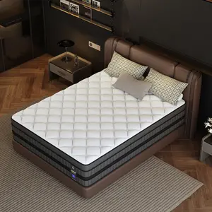 12/14Inch Twin, Full, Queen, King Mattress Memory Foam And Spring, Hybrid MattressMedium Firmness, Lumbar Support, For Home Rooms Hotels, Ergonomic queen size mattress Interior Modern queen size mattress