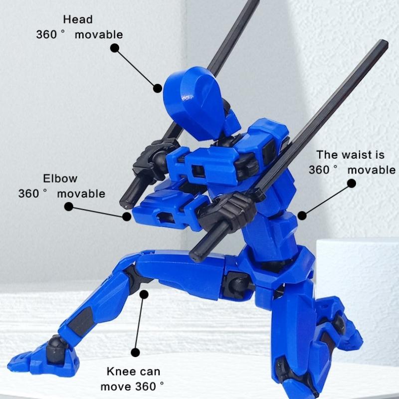 5-Piece Assembly Completed T13 Action Figure Set - Multi-Jointed Movable Lucky Action Figures for Desktop Decorations & Creative Gifts Bot Sticky Toyset Figurines Collectibles