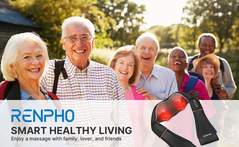 RENPHO Shiatsu Neck and Shoulder Back Massager with Heat, Electric Deep Tissue 3D Kneading Massage Pillow for Waist, Leg, Calf, Foot, Arm, Full Body Valentines Day Gift Choice for Man Women RENPHO Shiatsu Neck and Shoulder Back Massager with Heat, Electric Deep Tissue 3D Kneading Massage Pillow for Waist, Leg, Calf, Foot, Arm, Full Body Valentines Day Gift Choice for Man Women