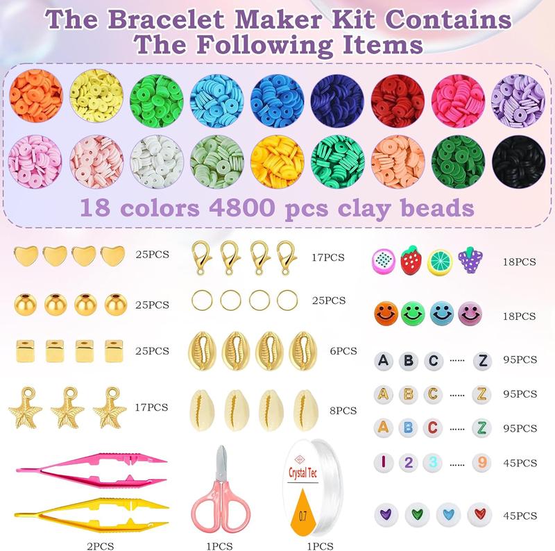OHOME Valentines Day Gifts for Kids - 5300 Clay Beads Bracelet Making Kit,Arts and Crafts for Kids Ages 8-12,Valentines Crafts Games Toys for 3-10 Year Old...