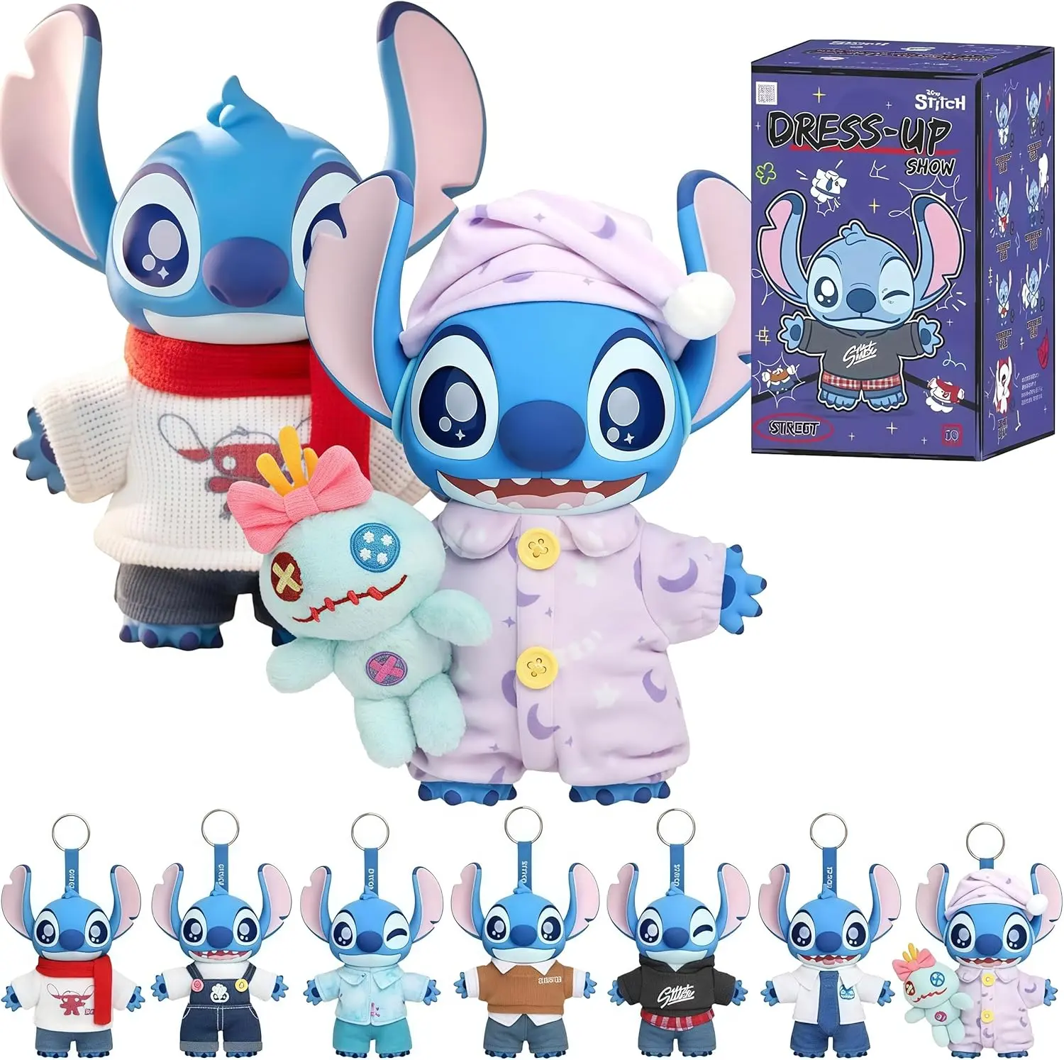 Disney Stitch Dress-Up Series Premium Craftsmanship Special Edition Collector's Blind Box - 1PC Random Surprise Doll Model with Lifelike Textures, Tailored Clothing - TV & Movies Toy for Stitch Superfans, Birthday Gift, Home Decor, Versatile Home Decor