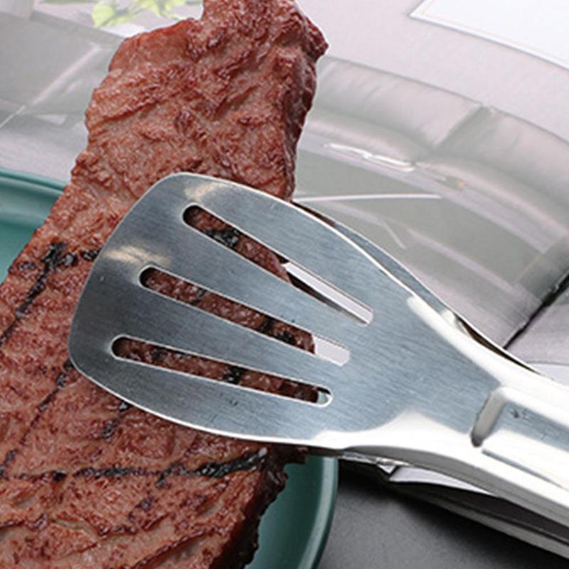 Stainless Steel Food Tongs, 1 Count Multipurpose Bread Barbecue Tongs, Durable Kitchen Utensils for Cooking & Frying & Grilling Stainless Steel Food Tongs, 1 Count Multipurpose Bread Barbecue Tongs, Durable Kitchen Utensils for Cooking & Frying & Grilling