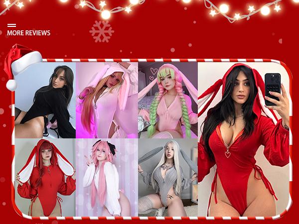 KORURACLUB Valentine's Day Cosplay Sexy Bunny Outfit 3-Piece Set Ruched Waist Corset Black Fabric Women's Cute Everyday Fuzzy Bunny Bodysuit KORURACLUB Valentine's Day Cosplay Sexy Bunny Outfit 3-Piece Set Ruched Waist Corset Black Fabric Women's Cute Everyday Fuzzy Bunny Bodysuit