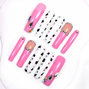 Lovful Curved Mid Length 1.7" Eagle & Hawk Curve Claw Handmade Acrylic Press On Nails | 10PCS Reusable, Salon Quality,H26-H217