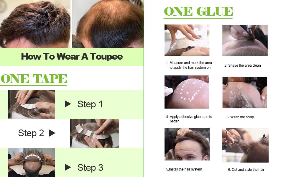 Hair Piece for Men Fine Mono Lace Mens Toupee NPU Coated Around Human Hair Replacement System For Men Wig Durable Fine Monofilament Hair Piece for Men hair prosthesis for men