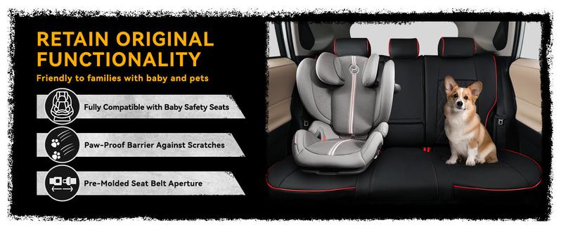 EKR Semi-Custom Seat Covers Leathette Cotton Polyester Waterproof Stain-Resistant Car Protectors Fits 99% Sedans Easy Installation Scratch-Resistant Multi-Color Upgrade