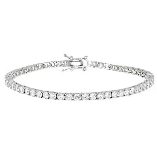 Jtv Jewelry Bracelet for Women, Bella Luce Diamond Embellished Tennis Style, 9.58 ctw total Round Stones in Rhodium Over Brass with Box Clasp, Iced Out Bracelet, Pretty Bracelet