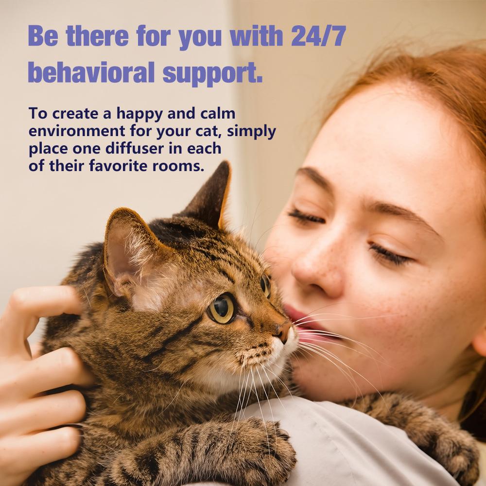 SoothePaws Cat Calming Pheromone Diffuser Kit — 1D+1R or 1D+2R (48 ml Refills) | Unscented & Drug-Free | Helps Reduce Scratching, Spraying, Hiding & Meowing | ~30 Days per Refill | Covers up to ~700 sq ft per Diffuser | 110–220V