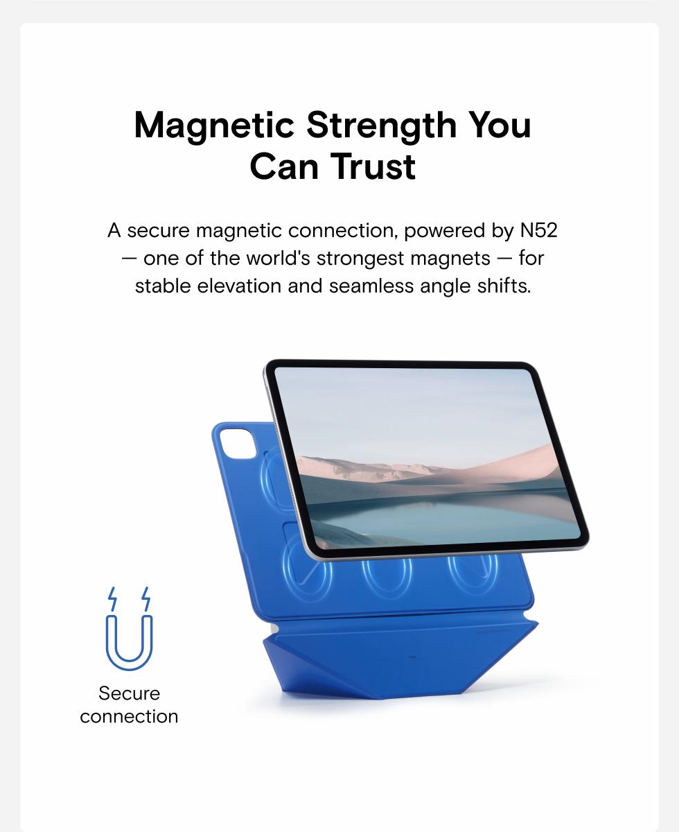 MOFT Dynamic Folio, Magnetic iPad Case & Stand, Floating Mode & Multi-Angle Viewing, Dual-Screen Viewing with iPhone, Lightweight & Portable