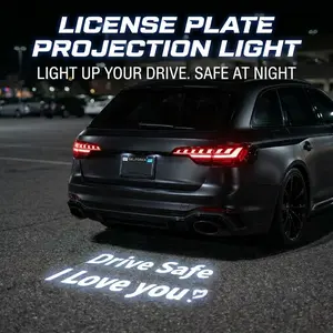 Universal LED License Plate Projector Lights for Night Driving – Safety Puddle Lights, Plug and Play Rear Trunk Courtesy Lamp Fit for Audi A1 S3 A4 RS5 A6 RS7 TT Q3 SQ5 Q7 Car Lighting Accessories rock lights