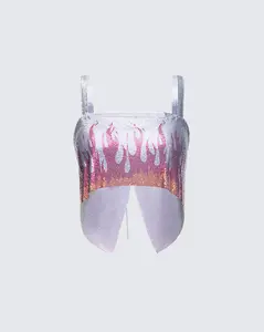 Lilia Multi Flame Chainmail Top