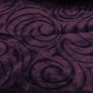 Westwood - A Modern Pattern on Purple Velvet with Backing - Upholstery Fabric