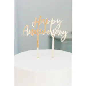 Happy Anniversary Acrylic Cake Topper