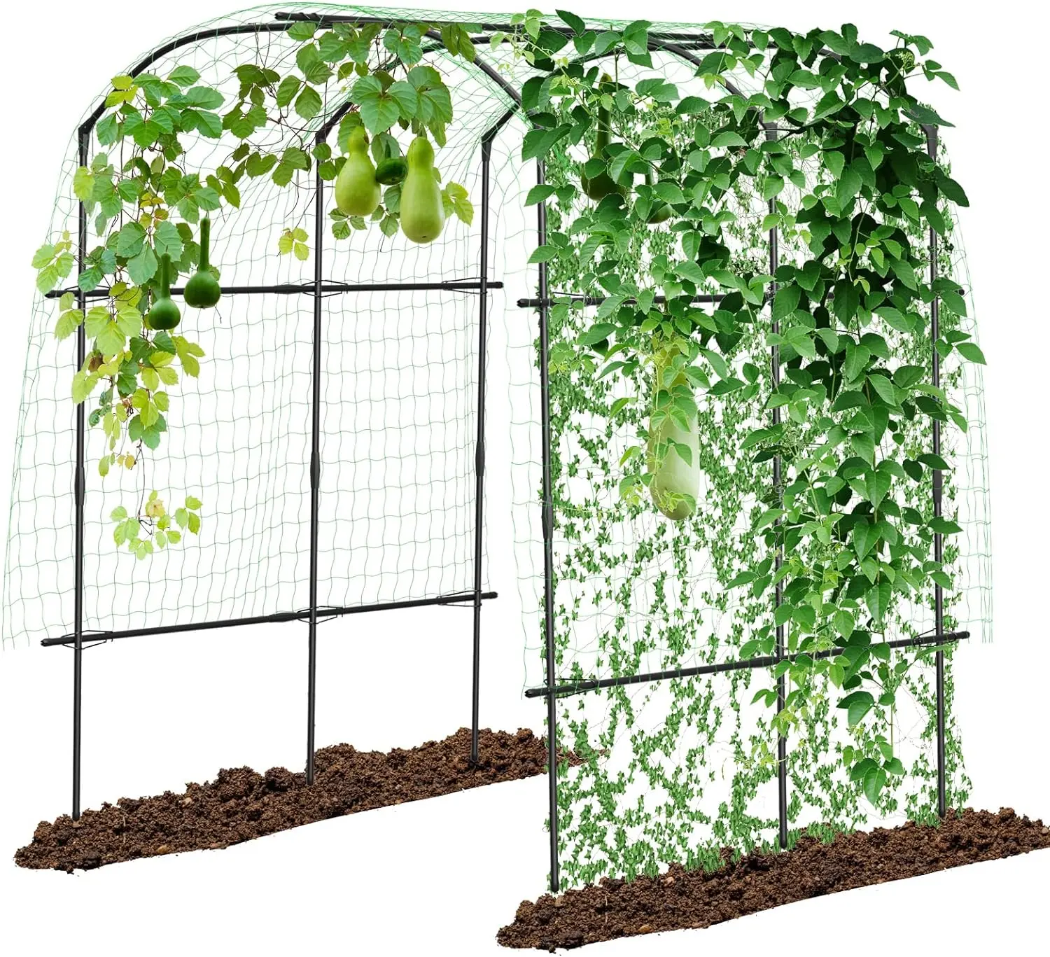 DoCred Tall Garden Arch Trellis for Climbing Plants, 87in Tall Metal Plant Support Trellis Archway for Climbing Vine Vegetable/Fruit/Flower Outdoor Yard Lawn Garden Arch Tunnel Trellis