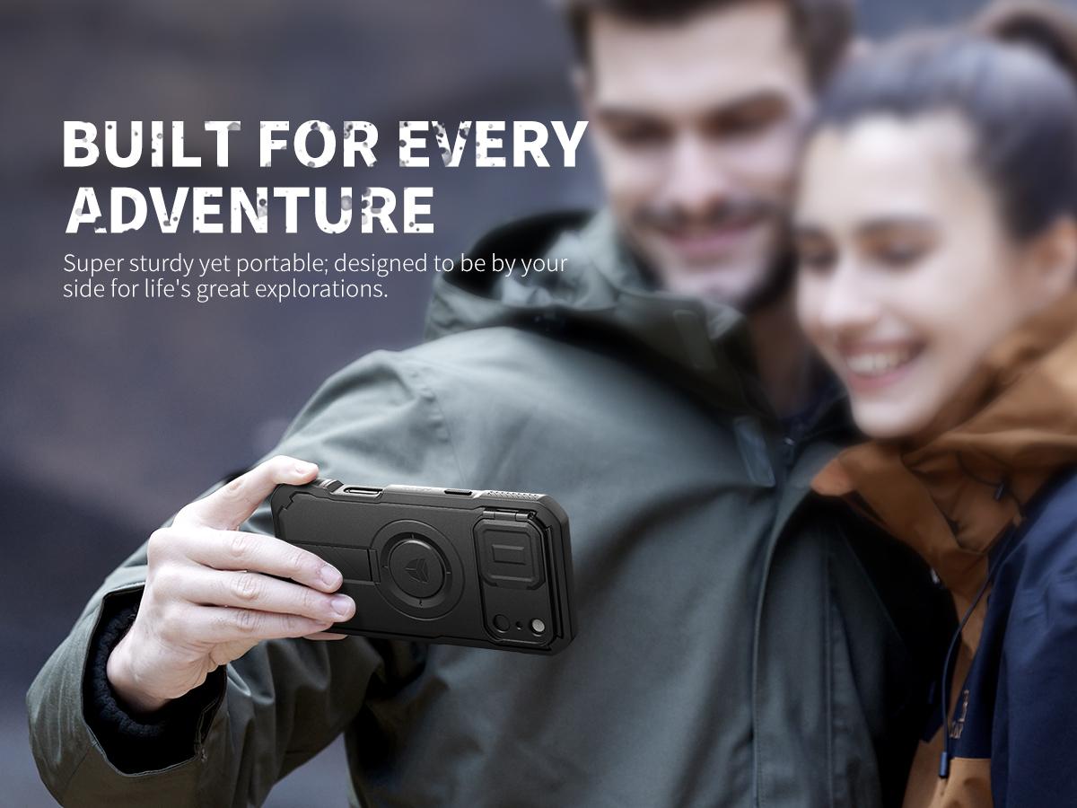 DEXNOR for iPhone 17 Pro Max/17 Air/17 Pro Case with Slide Camera Cover & Adjustable Kickstand & Built-in Screen Protector,Compatible with MagSafe Shockproof Bumper Cases Heavy-Duty Magnetic Protective Cover