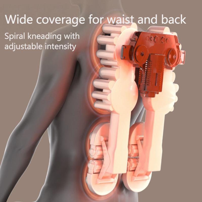 Shiatsu Back Massager with Heat, 3D Kneading Massage Chair Pad, Electric Full Body Seat Cushion for Neck & Shoulder, with Movable Multifunctional Leg & Foot Massager, Fits 62-69 Inches