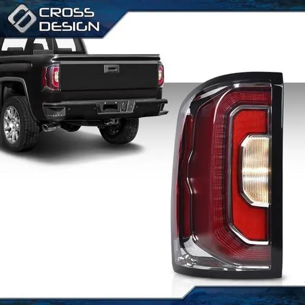 CROSSDESIGN 1pc Rear Left Driver Tail Light Lamp Replacement Parts - Factory Direct Auto Parts Accessories for 2016-2018 GMC Sierra 1500 Denali, Vehicle-Specific Fit Durable Car Light