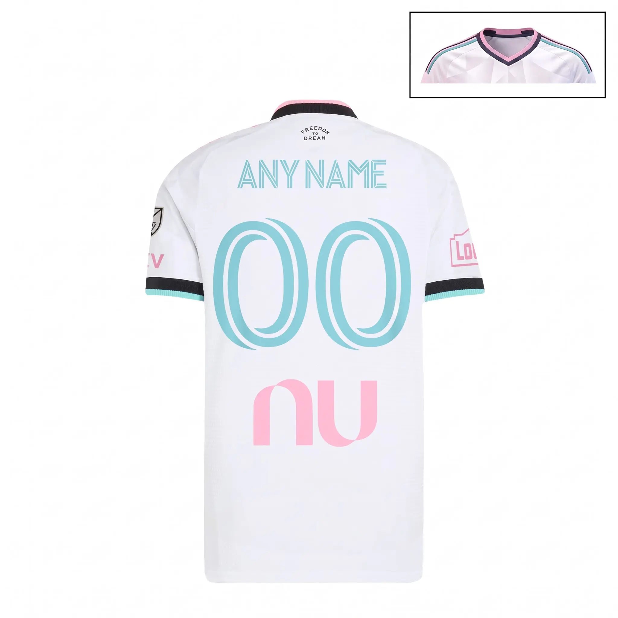 Freedom To Dream 2026-2027 V-Neck Jersey, Men's Home Short-Sleeve Soccer Jersey, Fan Edition Match Day Apparel for Men and Women