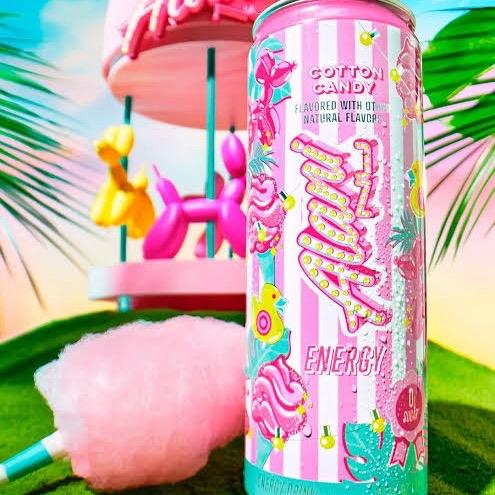 Alani Nu Energy Drink Cotton Candy 12 Drinks 12 Fl Oz Each US Made Caffeine Boost Reliable Energy Boost