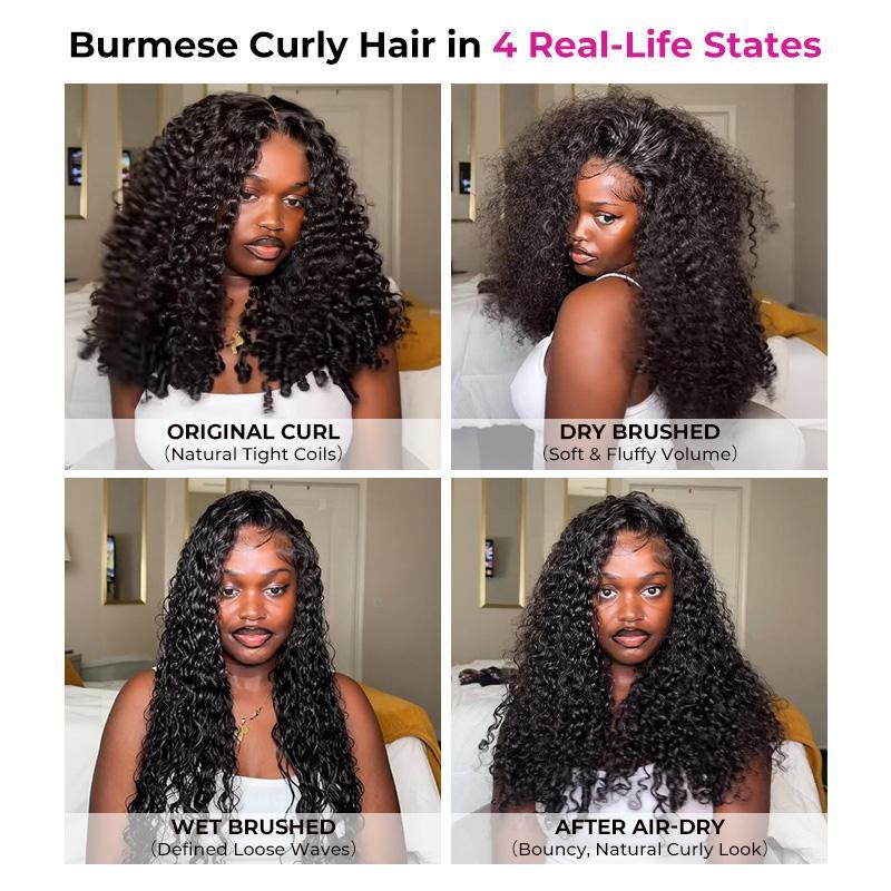 ISEE HAIR 250% Density Burmese Curly Wear Go Half Wig InvisiFit Strap Flip Over Wig for Beginners#iseehairbeauty #TikTokShopHolidayHaul