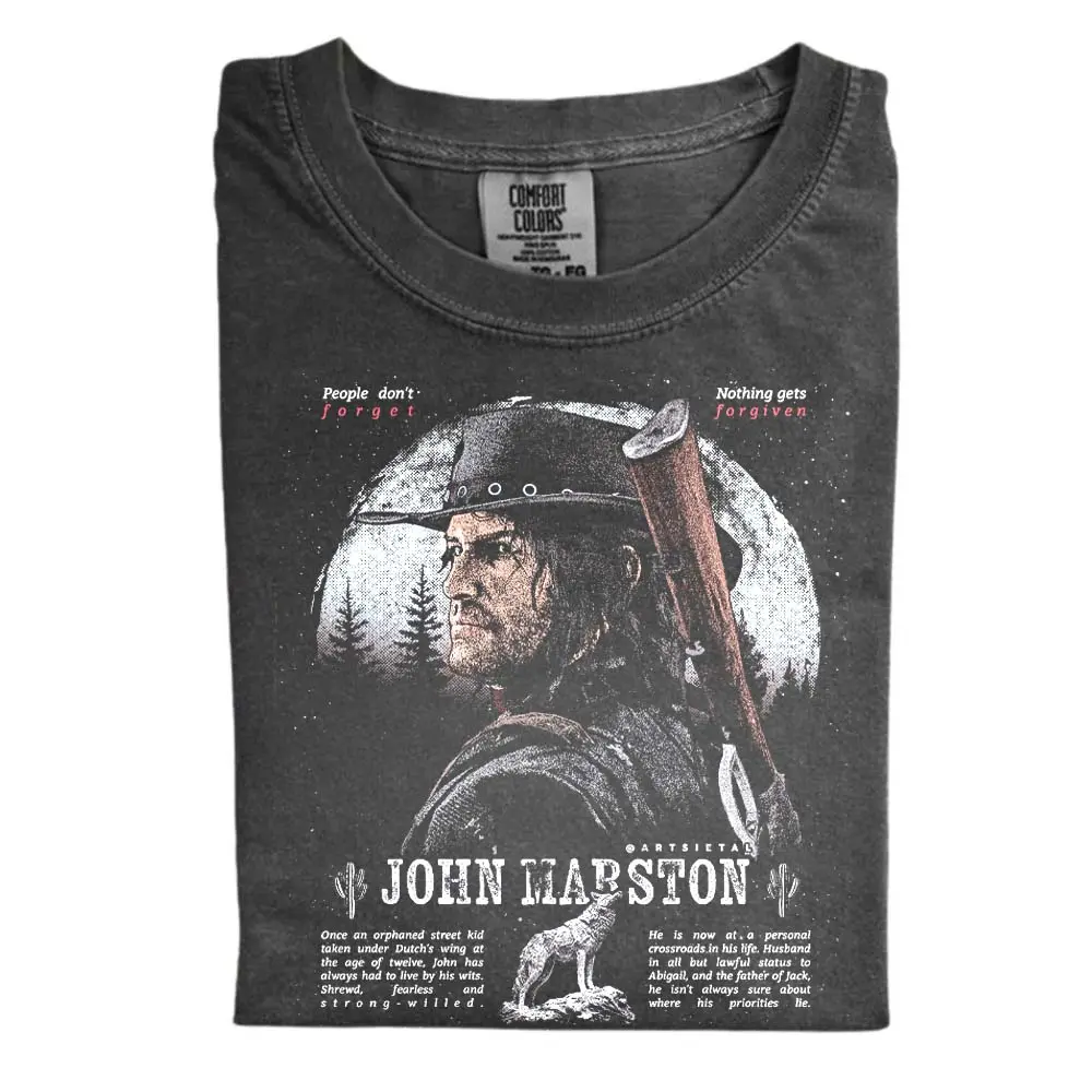 The John Marston Red Dead Redemption Comfort Color Shirt, Vintage Cowboy Shirt, Western Game Shirt, Gift for Men, Gift for Women, Crew Neck T-shirt, Trending T-shirt