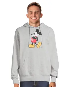Disney Mickey Mouse Hoodie Men's Classic Pose Adult Pullover Sweatshirt