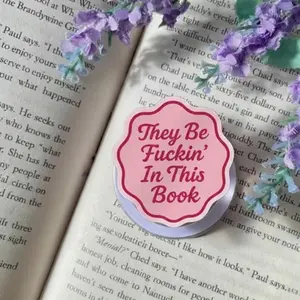 They Be Fckin In This Book Kindle Grip, Stocking Stuffer For Reader Phone Grip, Gift For Book Lover pop socket sticky magnetic mount