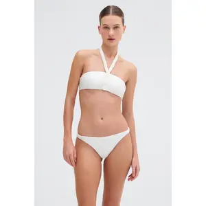 PATBO X CAMILA COELHO JERSEY SANDS HALTERNECK BRAIDED BIKINI TOP