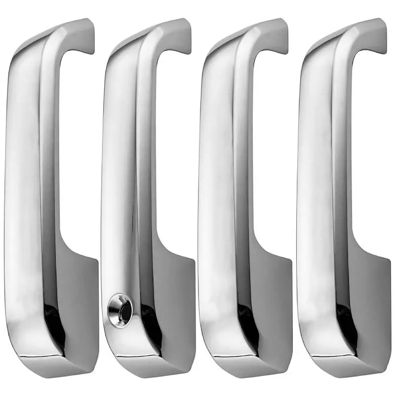 Stylish Chrome Door Handle Cover For 2017-2022 Ford F250 F350 Super Duty Non-Smartkey Model Easy Installation Automotive Part
