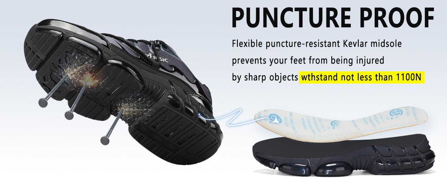 Steel Toe Shoes for Men IndestructibleWork Shoes Lightweight Steel ToeSneakers Non Slip Safety Shoes PunctureProof Composite Toe Shoes