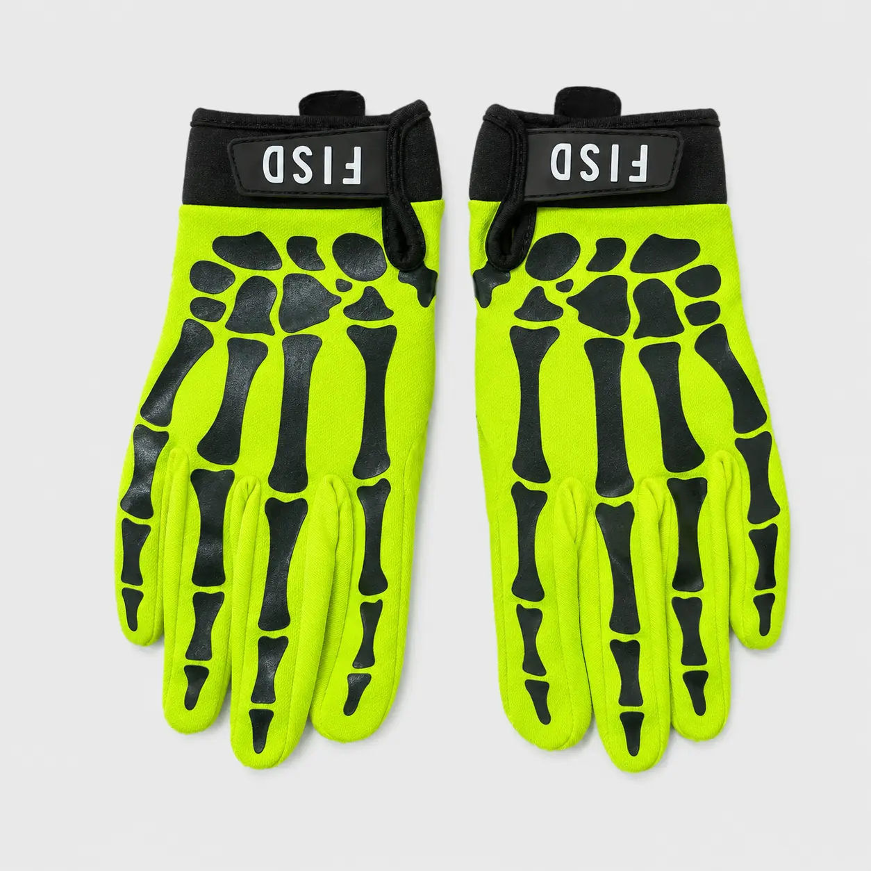 Youth Football Gloves - Kids' Full Finger Sports Gloves with Bold Skeleton Pattern, Glow-in-the-Dark Grip for Cycling, Flag Football (s,m)