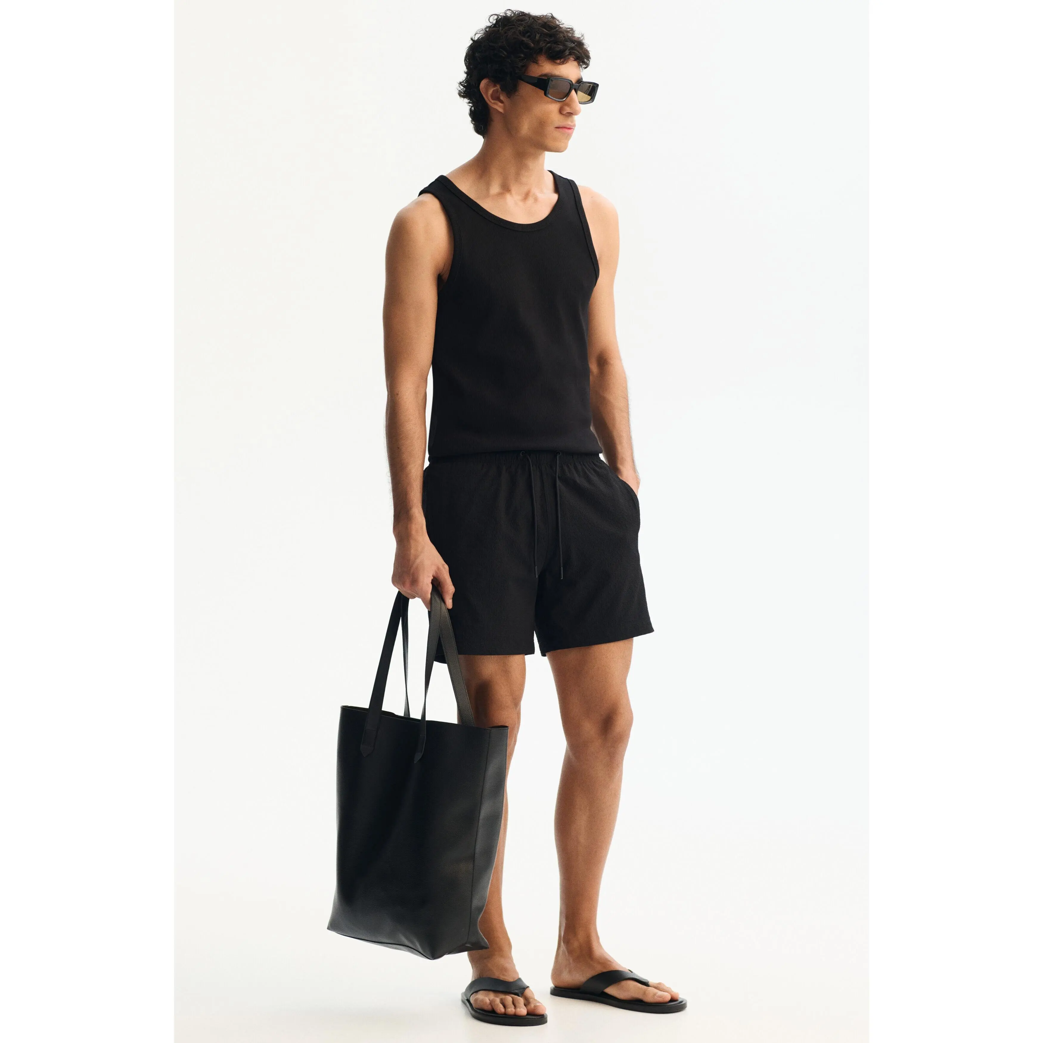 H&M Textured swim shorts