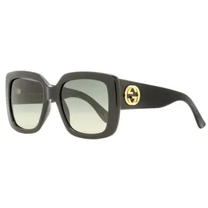 Gucci Square Sunglasses GG0141SN 001 Black/Gold 53mm 0141