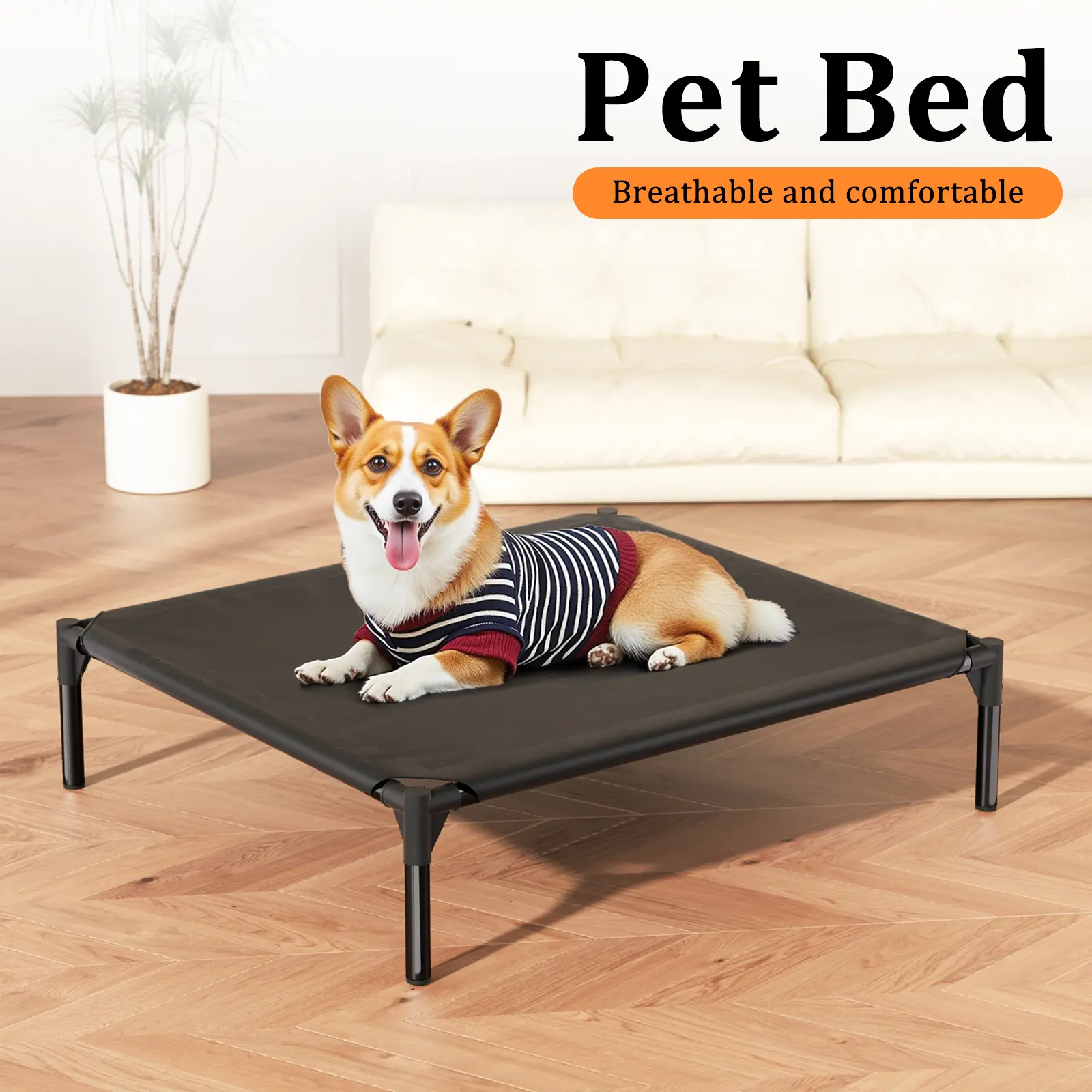 Elevated Raised Dog Bed Breathable Mesh Cooling Dog Cot Bed Indoor Outdoor Waterproof Washable Raised Pet Bed for Large Medium Small Dogs trending products cool cat stuff
