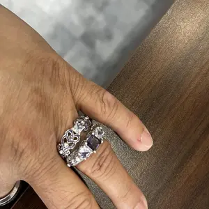 Couple rings, wedding , engagement rings, new style men's fashion proposal including 1 male ring and 2 female bridal rings , engagement and party