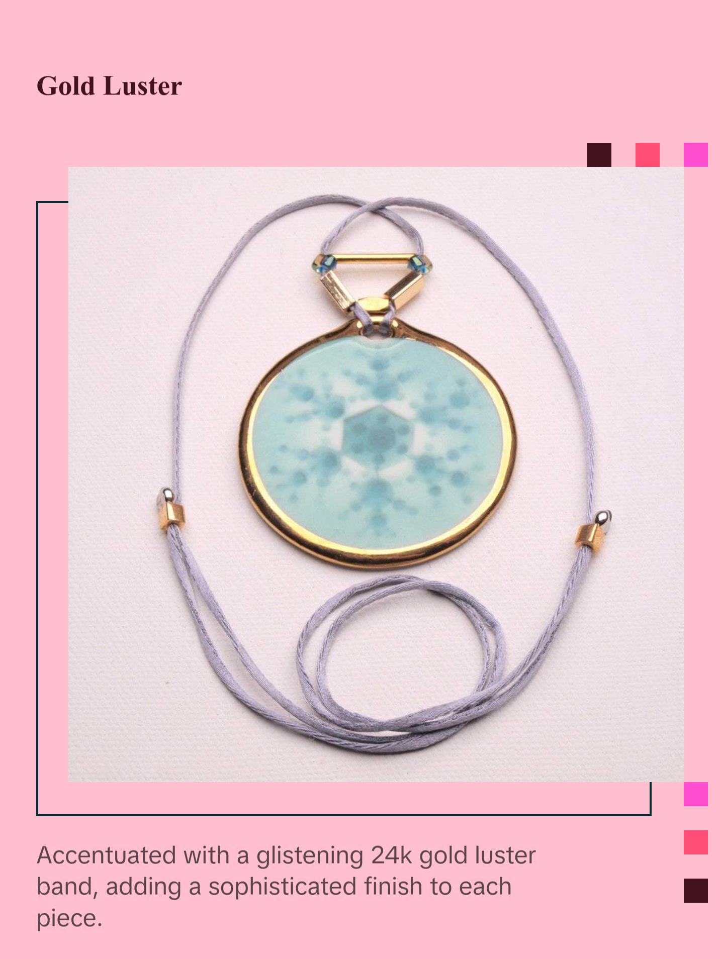 Elegant Snowflake Pendant Necklace with 24k Gold Luster - Winter Charm and Chic type #3 1.9" dia.