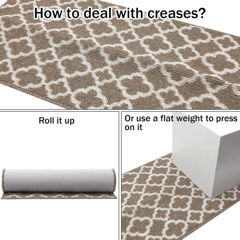 LOKHOM Kitchen Mats for Floor Durable Set Farmhouse Runner Rugs Non Skid Washable Soft Comfort Mats for Kitchen Area Rug Indoor Door Anti Slip Eco Friendly Stain Resistant TPR Backing Durable Polypropylene Surface Material Easy to Clean