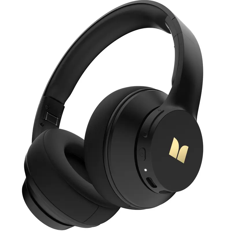 Monster Over-Ear Noise-Cancelling Module Wireless Headphones & Earbuds Combo Set (Black) - Portable Foldable, Deep Bass Punch, Waterproof Bluetooth 6.0 Earbuds with 100H Long Playtime, Cool Gifts for Adults, Ideal for Gym, Travel - TikTokShopBackToSchool