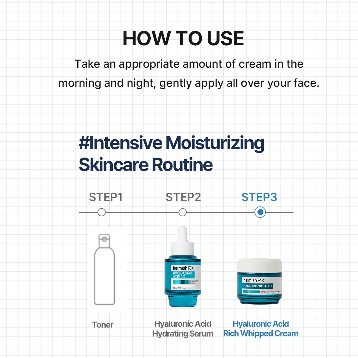 [Heimish RX] HYALURONIC ACID RICH WHIPPED CREAM 50ml Barrier Repair Moisturizer for Dry & Sensitive Skin | Plumping & Dewy Glow | 50ml