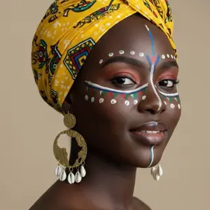 22/ AFRICA MAP: 100% handmade natural cowries shell earrings with an accent of Gold brass material.Crafted by west Africans jewelry artisans to boldly standout and celebrate beauty  and heritage in a fashionable way.