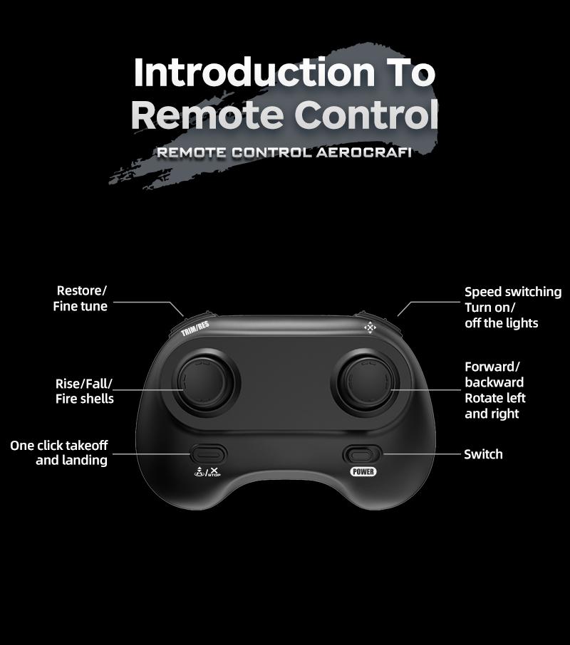 BRRRRT Multifunctional Remote-Controlled Helicopter with Firing Projectiles Six-axis Gyroscope One-touch Takeoff Landing Speed Adjustment Extended-range 2.4G Remote Control Stationary Hovering LED Lighting Effects Perfect Christmas Gift for Children