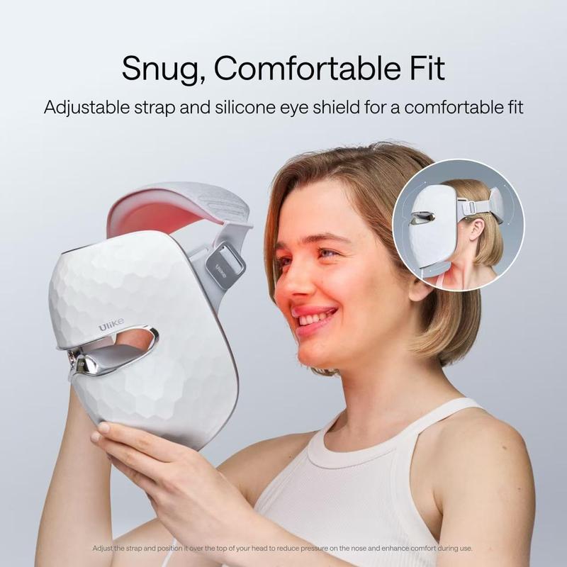 Ulike Red Light Therapy for Face, 2-Year Warranty，ReGlow LED Light Therapy Facial Mask With Red, Blue, Yellow &Infrared Red Light, 4-in-1 Modes for Firming, Rejuvenation, Brightening & Clearing, 360°Mirror Reflection